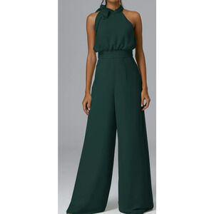 AW BRIDAL SZ 6 S dark emerald green Rosalie bridesmaid formal party jumpsuit B87
